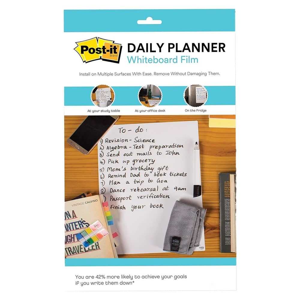 Post-it Daily Planner Dry Whiteboard Film - (7 x 11 Inch)