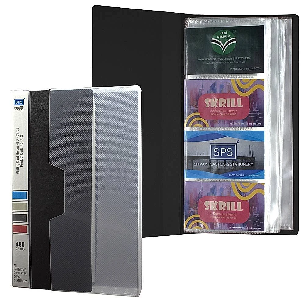 SPS Card Holder A4 Size (Black) 480 Pockets