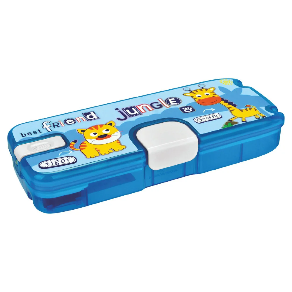 Pratap Kids Plastic Pencil Box (Blue)