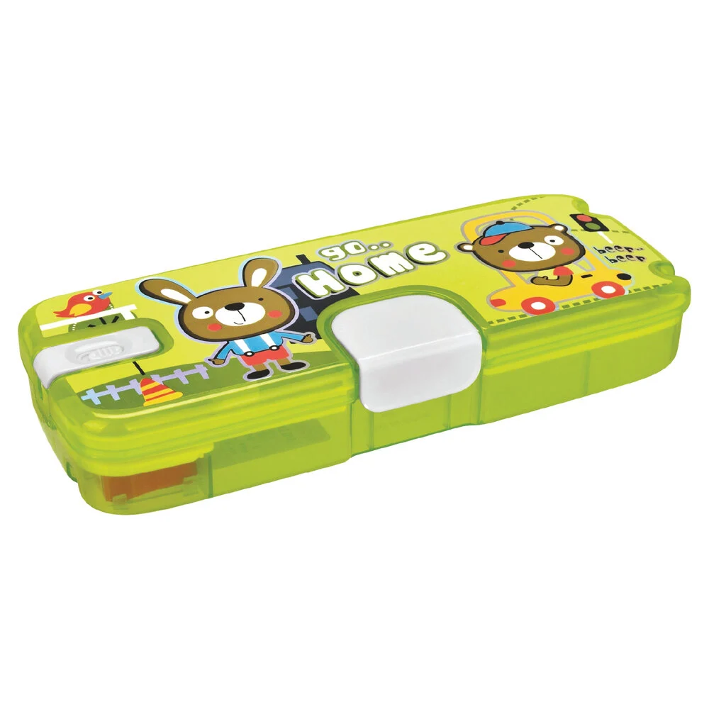 Pratap Kids Plastic Pencil Box (Green)