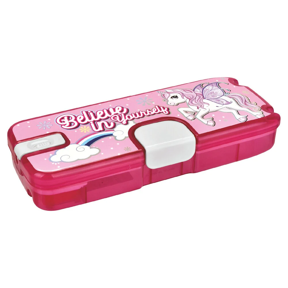 Pratap Kids Plastic Pencil Box (Pink)