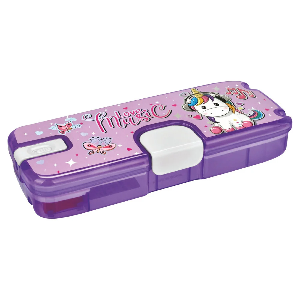 Pratap Kids Plastic Pencil Box (Purple)