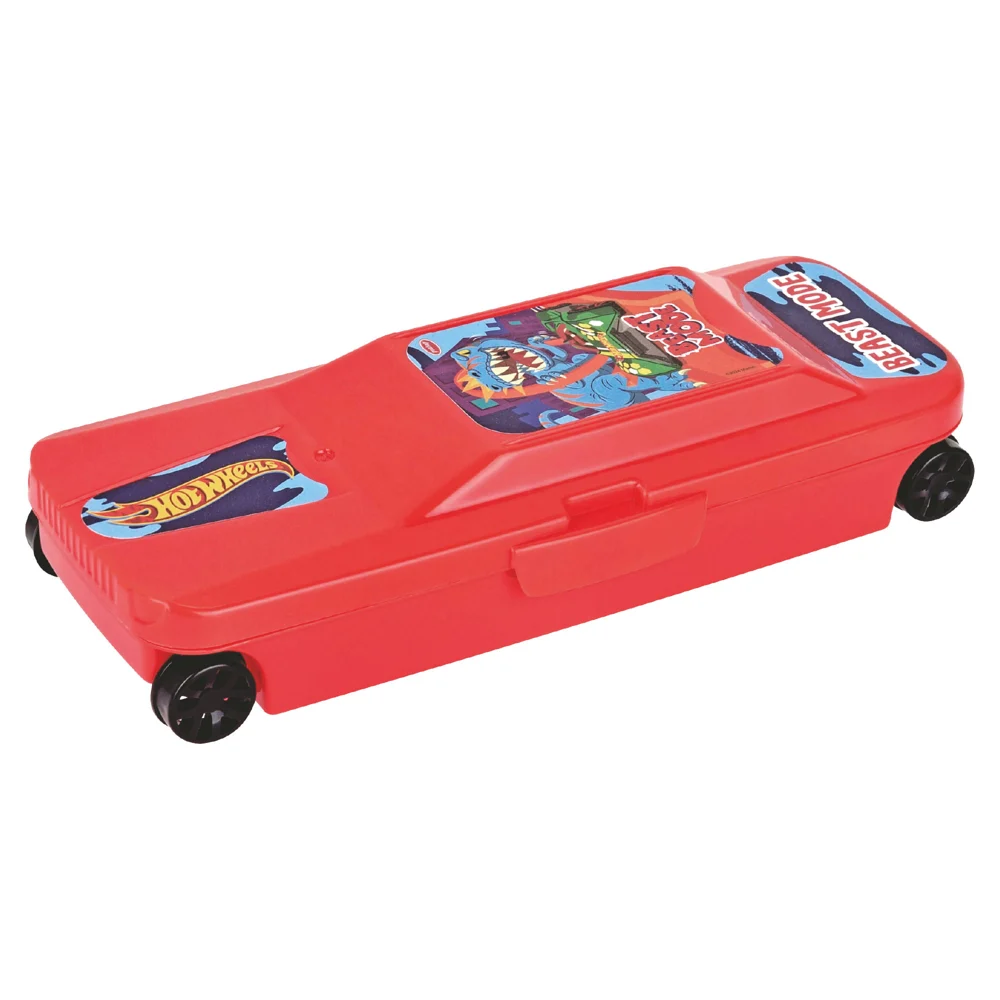 Pratap Hot Wheels Racing Car Pencil Box (Red)