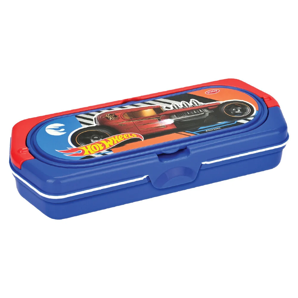 Pratap Hot Wheels Pencil Box (Dark Blue & Red)