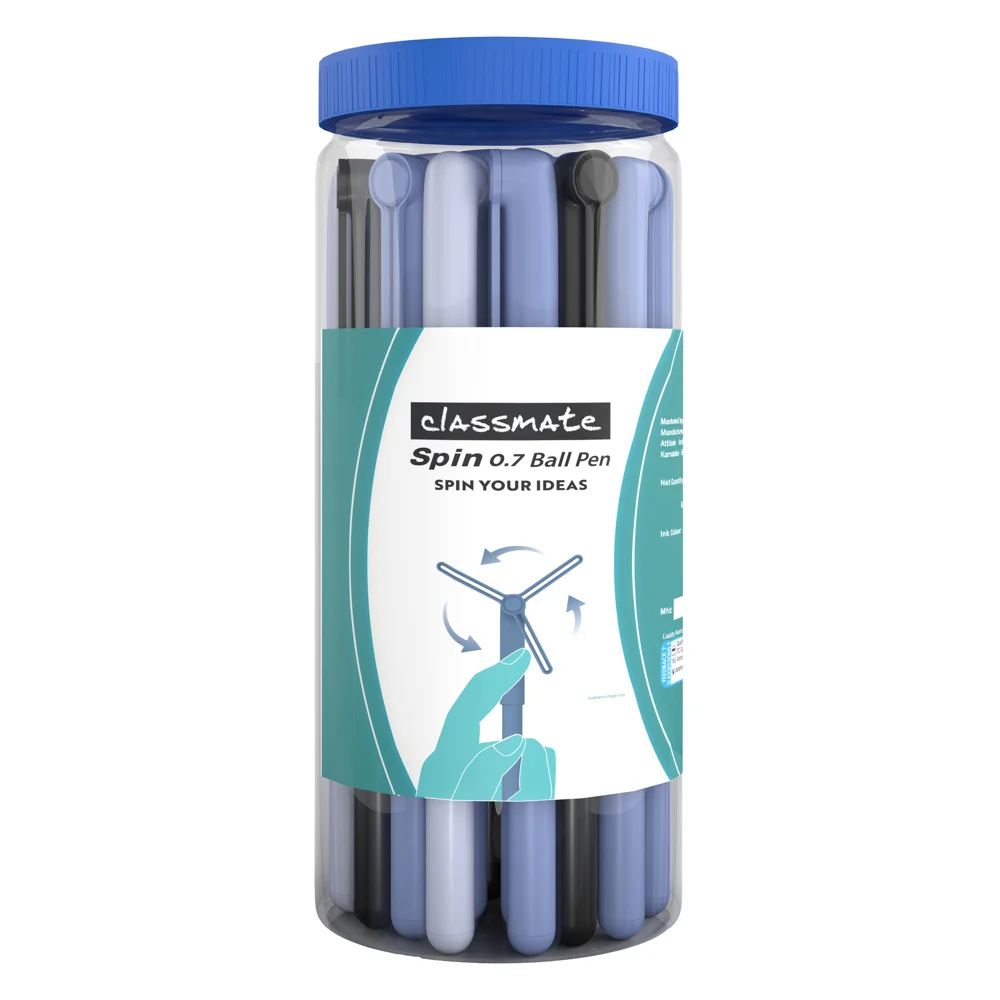 Classmate Spin Ball Pen Mixed Jar-25 Pieces