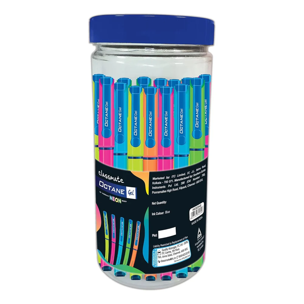 Classmate Neon Gel Pen Jar-25 Pieces