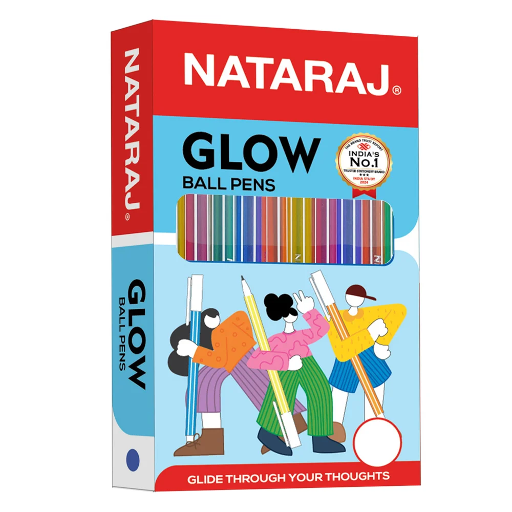 Nataraj Glow Ball Pen - Pack of 20