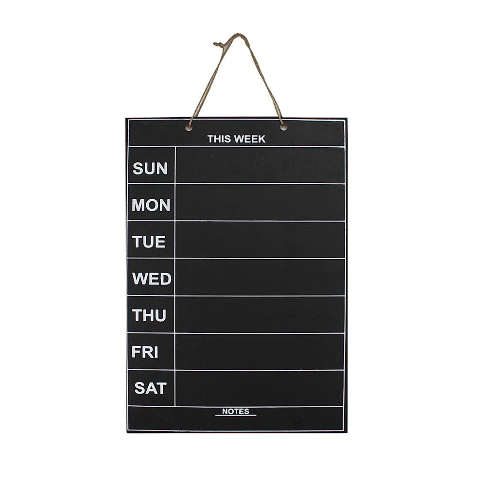 Little Birdie Creative Hanging Chalk Board Weekly Planner