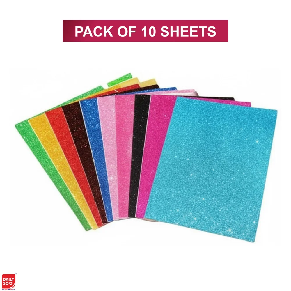 Dailyso Glitter Sheet - Multicolor - 10 Sheet