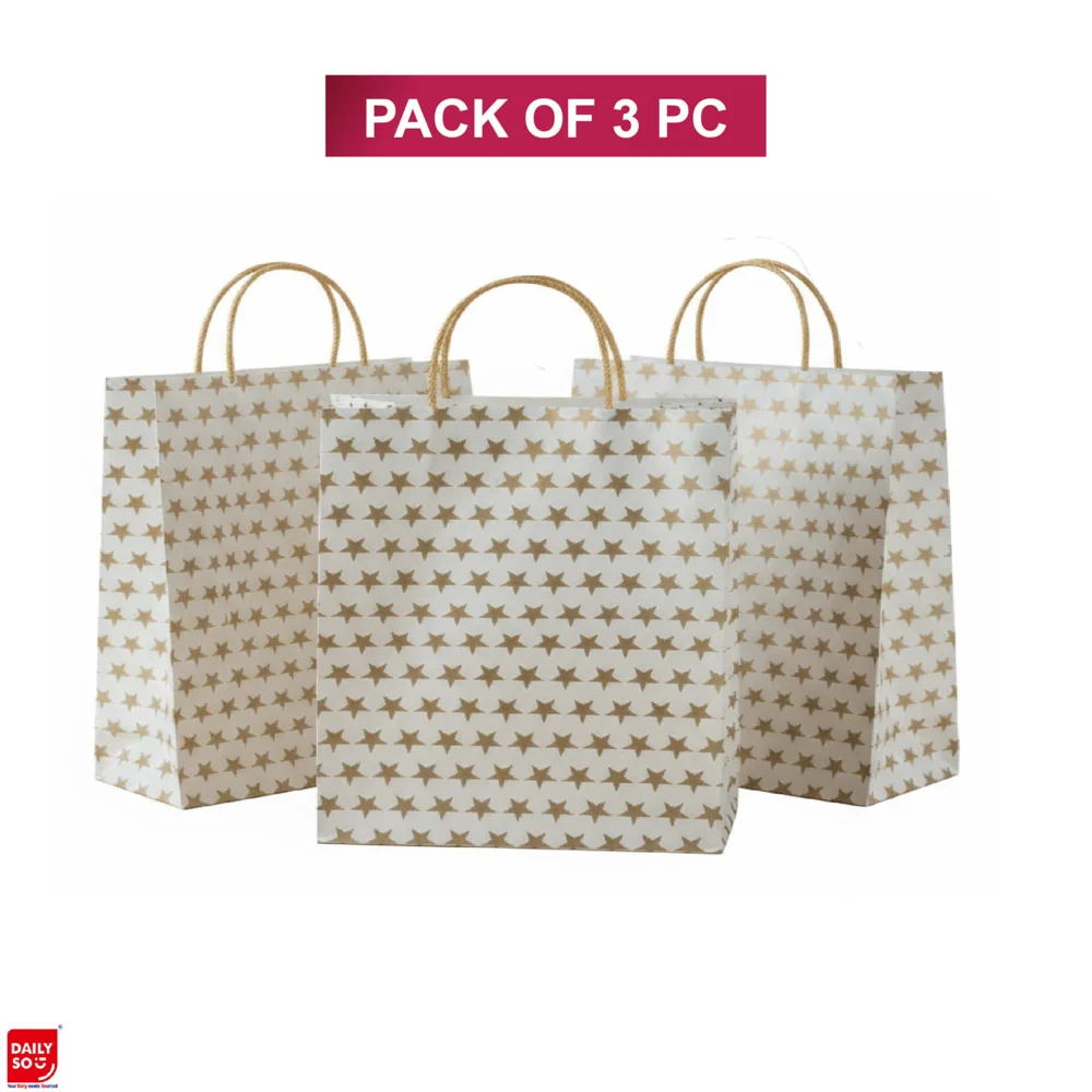 Dailyso Gold Superpaper Bag - 3 Pieces
