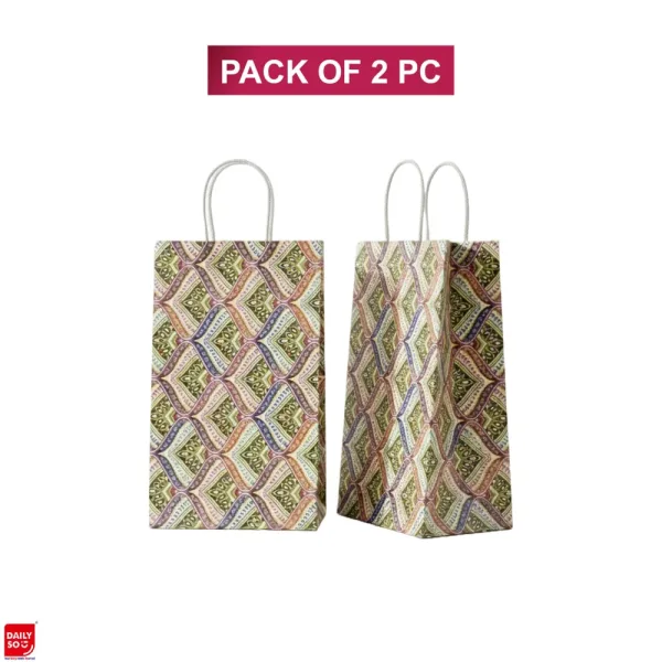 Dailyso Flower Design Gift Bag D1- Micro Metalic - 2 Pieces