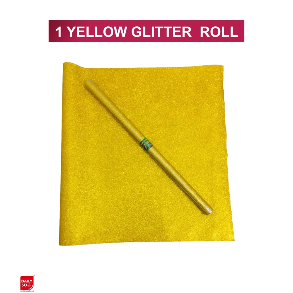 Dailyso Original Glitter Decoration Paper 55 X 100 Cm Yellow