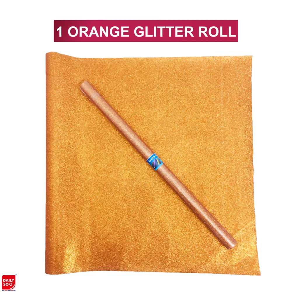 Dailyso Original Glitter Decoration Paper 55 X 100 Cm Orange