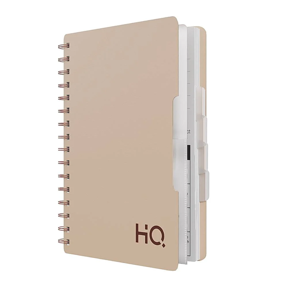 HQ Five Subject Book Single Line (A5 Size) 300 Pages - Dessert Beige