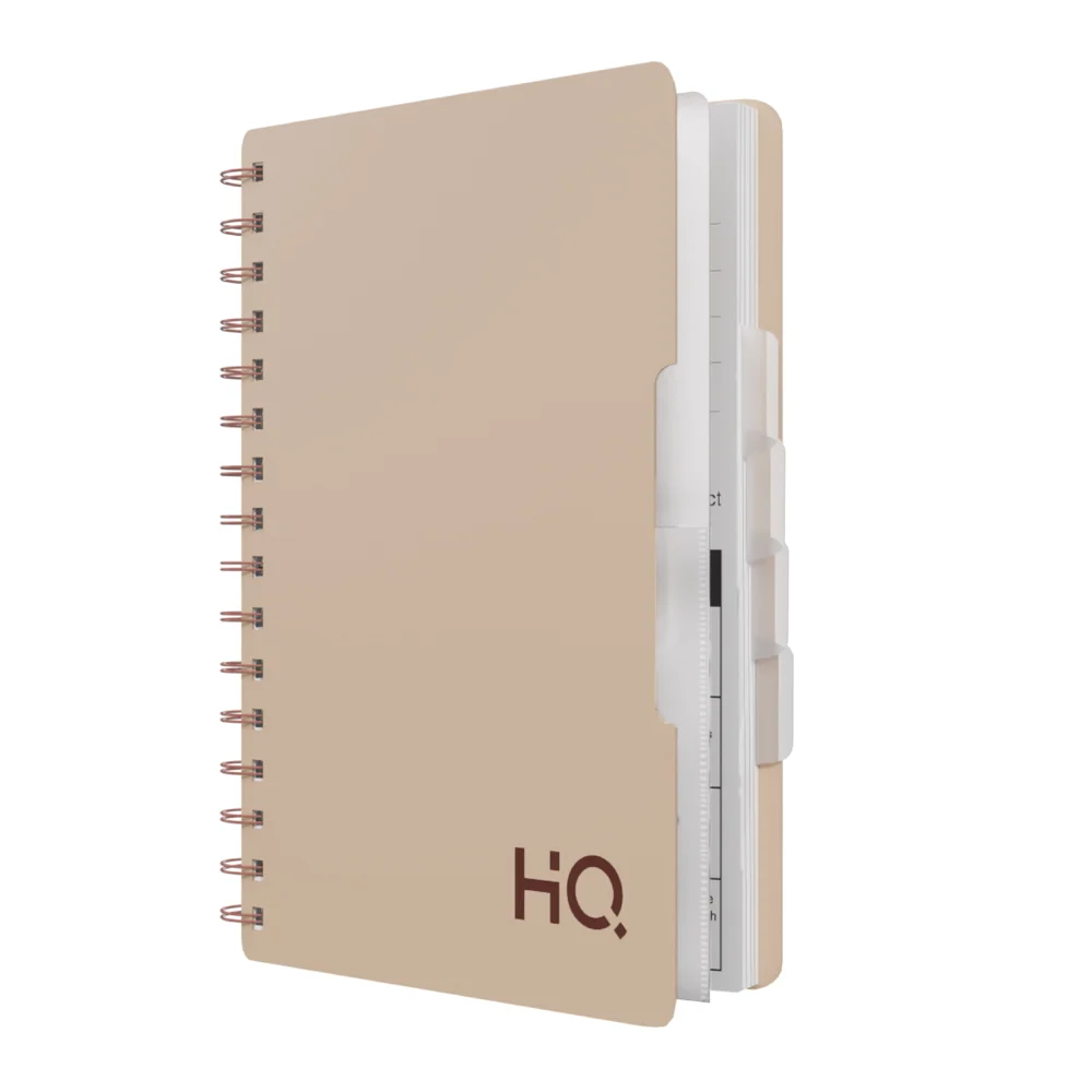 HQ Five Subject Book Single Line (B5 Size) 300 Pages - Dessert Beige