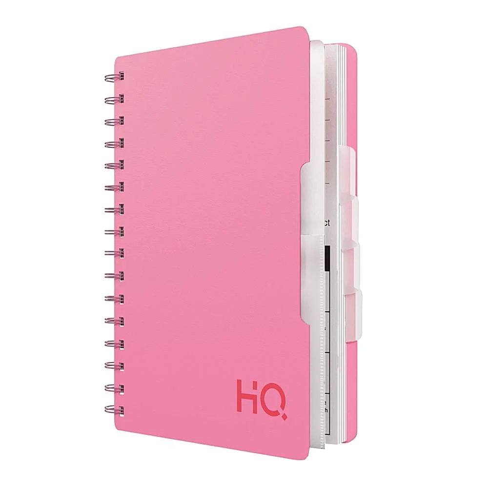 HQ Five Subject Book Single Line (B5 Size) 300 Pages - Coral Pink