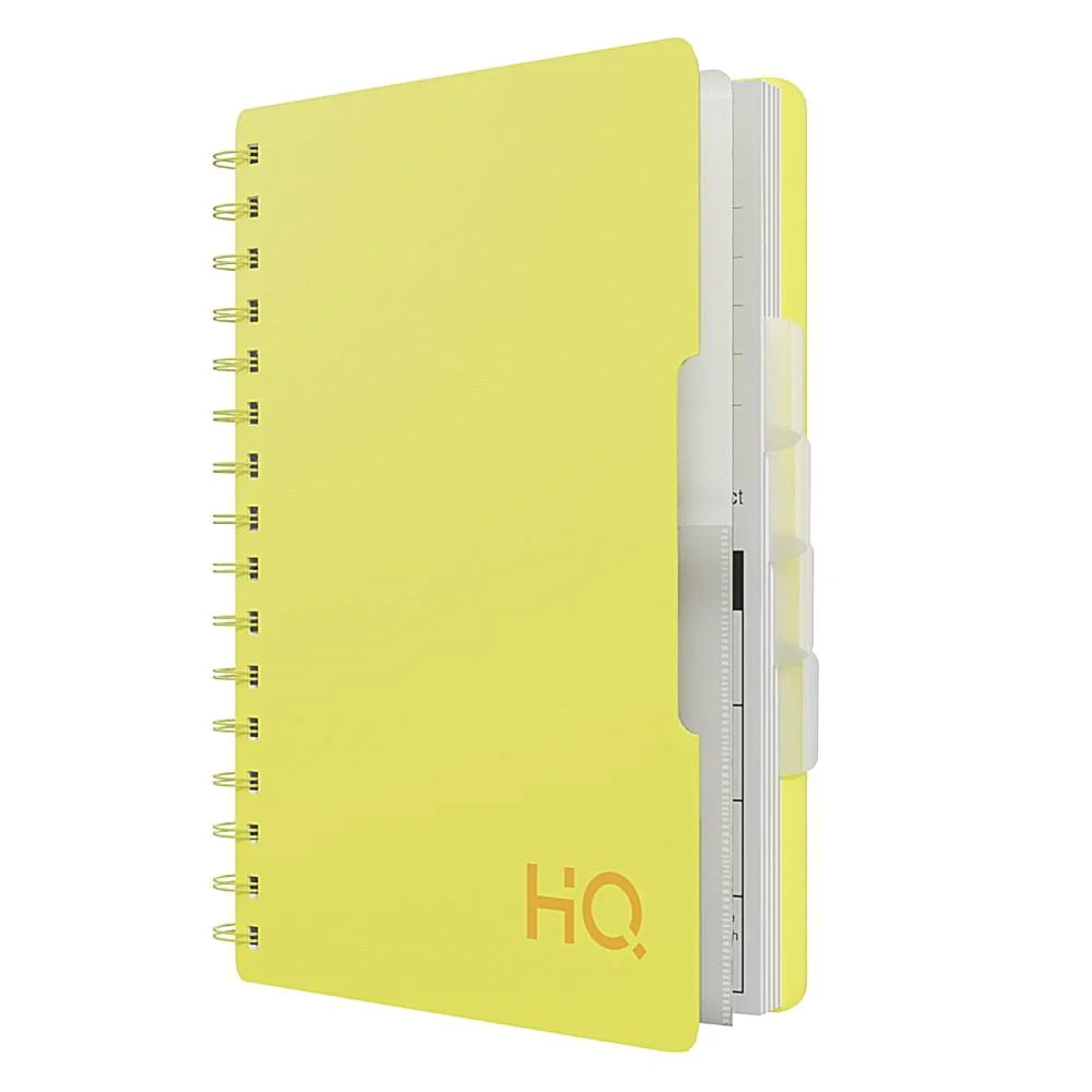 HQ Five Subject Book Single Line (B5 Size) 300 Pages - Saturn Yellow 