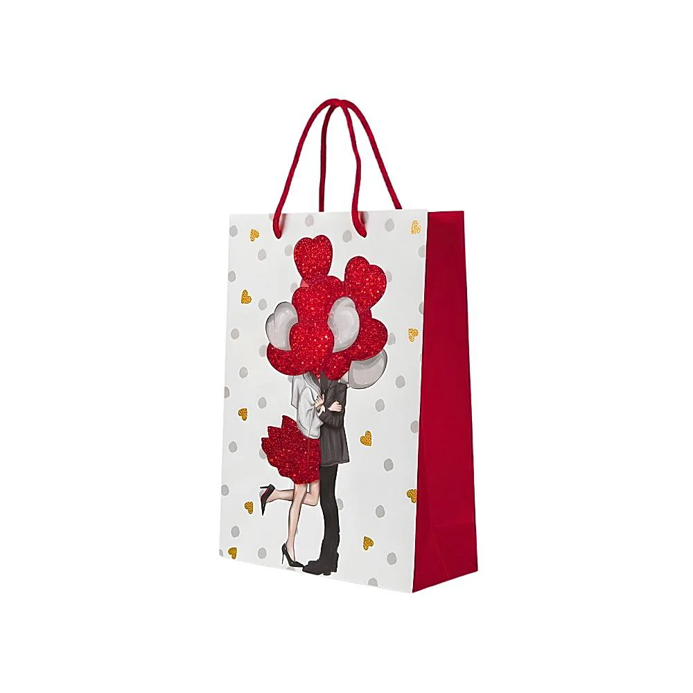 SE7EN Heart Printed Paper Gift Bag - Medium Size