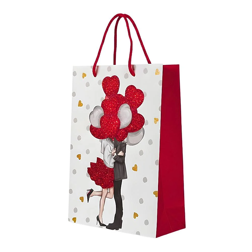 SE7EN Heart Printed Paper Gift Bag - Large Size