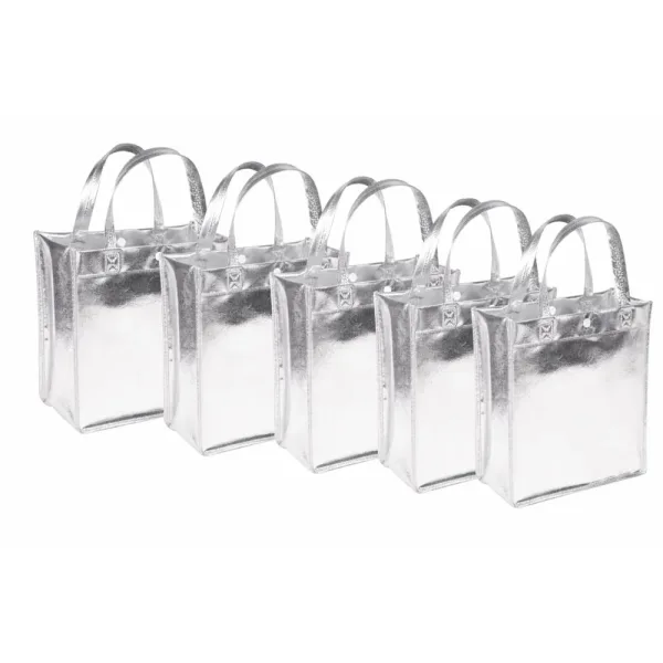Silver Metalic Gift Bag (Small) Set Of 5