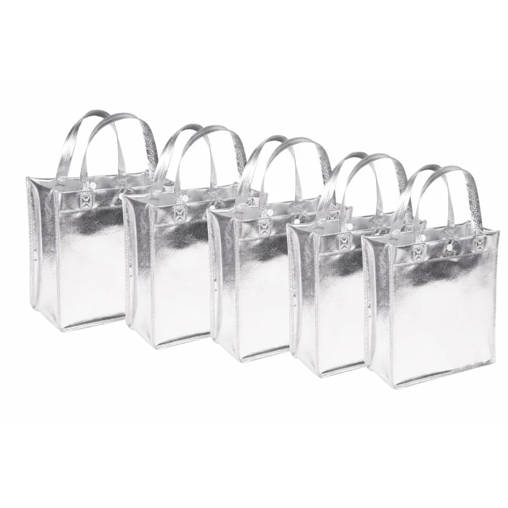 Silver Metalic Gift Bag (Big) Set Of 5