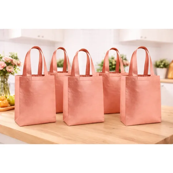 Rose Gold Metalic Vertical Ready Gift Bag (Big) Set Of 5