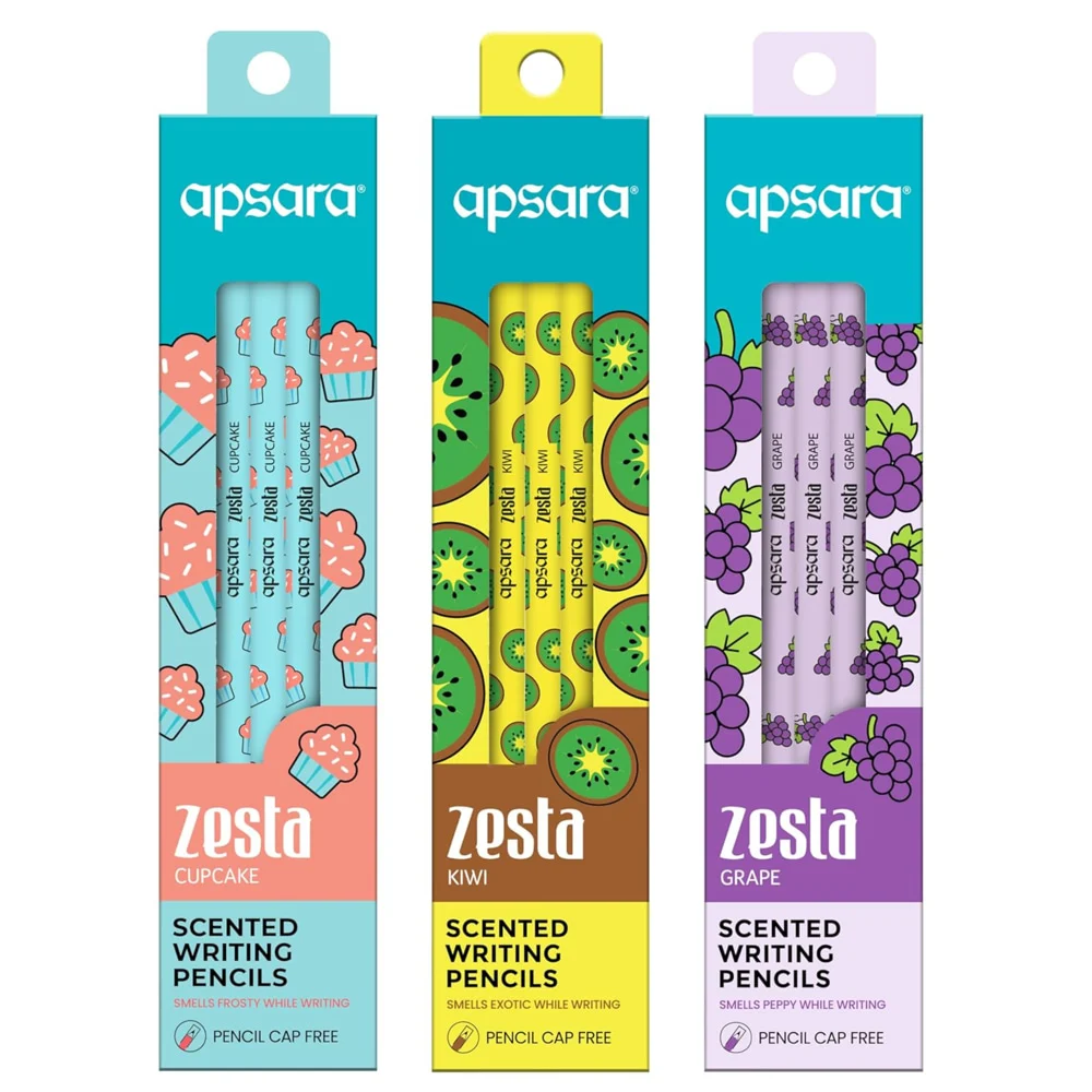 Apsara Zesta Pencils Pack Of 3 (18 Pieces )