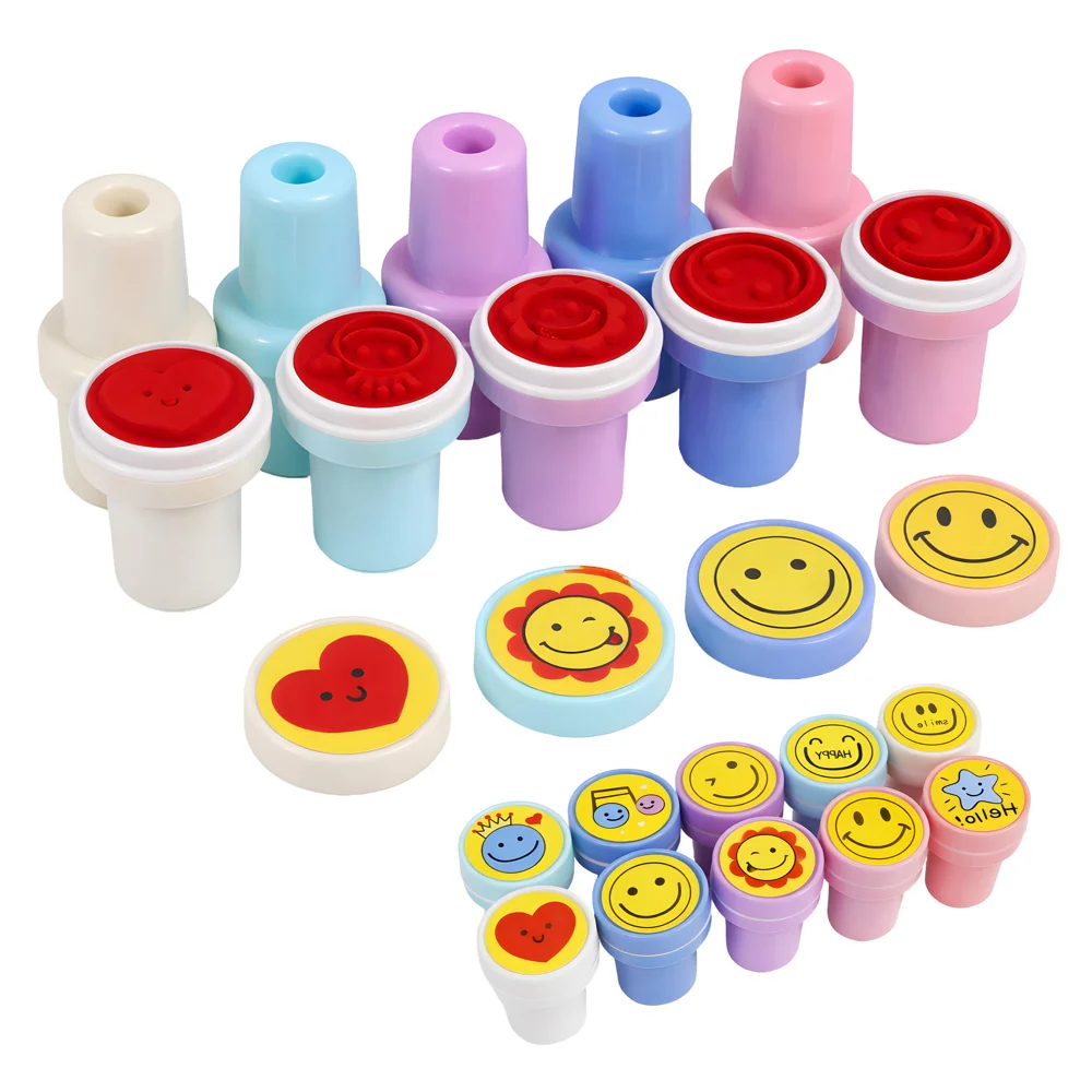 Toyshine Self-Inking Emoji Stamp for Gifts For Kids - 10 Pcs