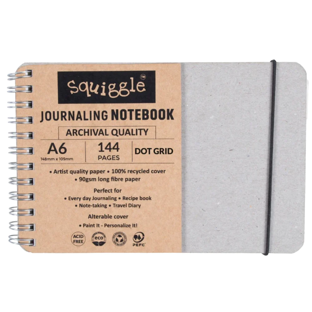 Little Birdie A6 Dotted Wiro Premium Quality Journaling Notebook - 144 Pages