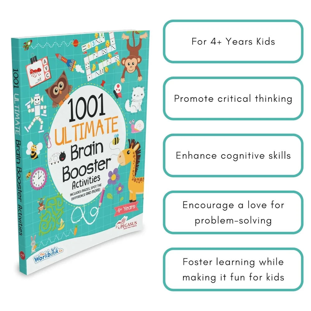 1001 Ultimate Brain Booster Activity Book For Kids | Pegasus | Children's Activity Book