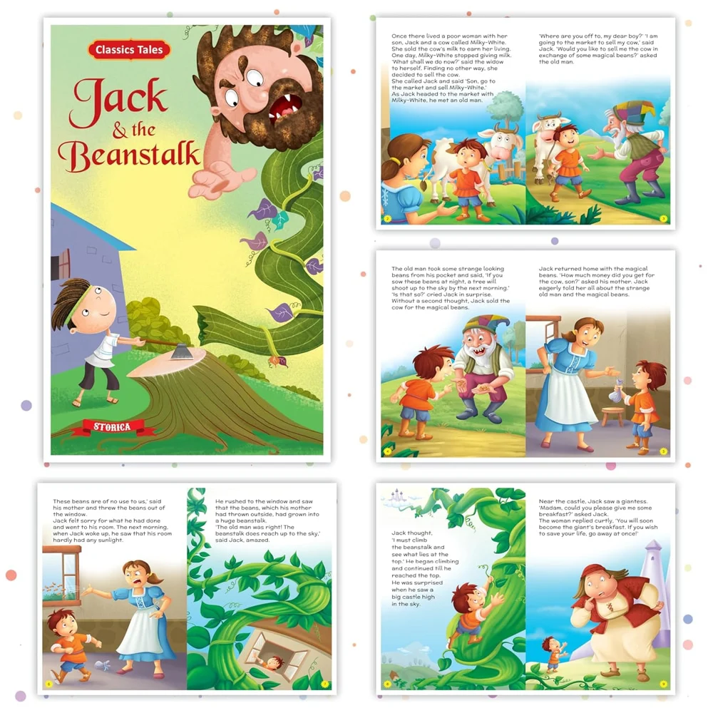 Classic Tales Jack & the Beanstalk Story Books For Kids | Set of 10 | Pegasus | Children's Fiction