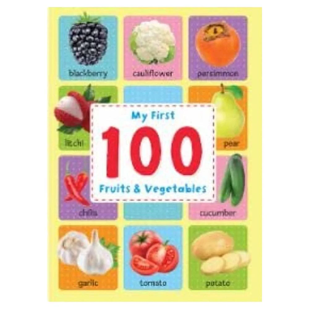 My First 100 Fruits & Vegetables Board Book by Pegasus Books | Children's Book | Early Learning | Pegasus
