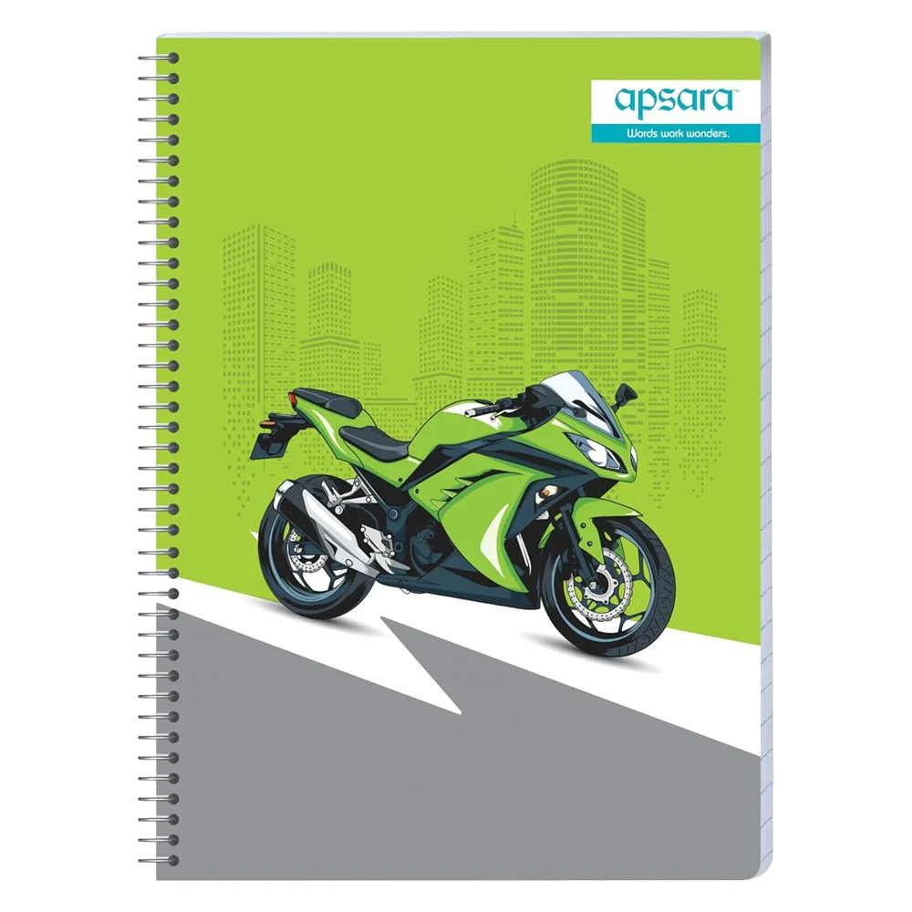 Apsara Spiral Notebook 5 Subject Blue Single Line 24X18 252Pages