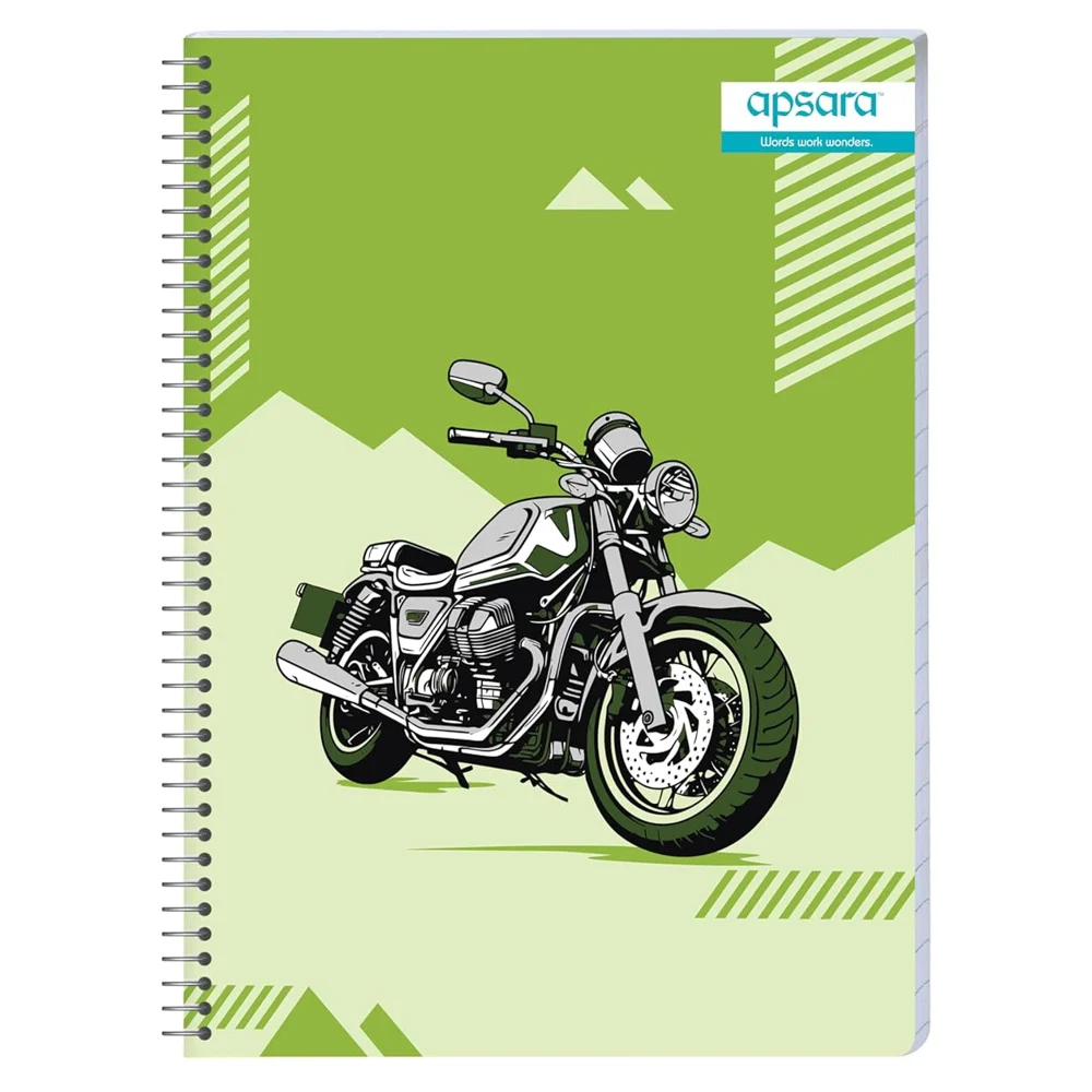Apsara Spiral Notebook 5Subject Blue Single Line 26.7X20.3 252Pages