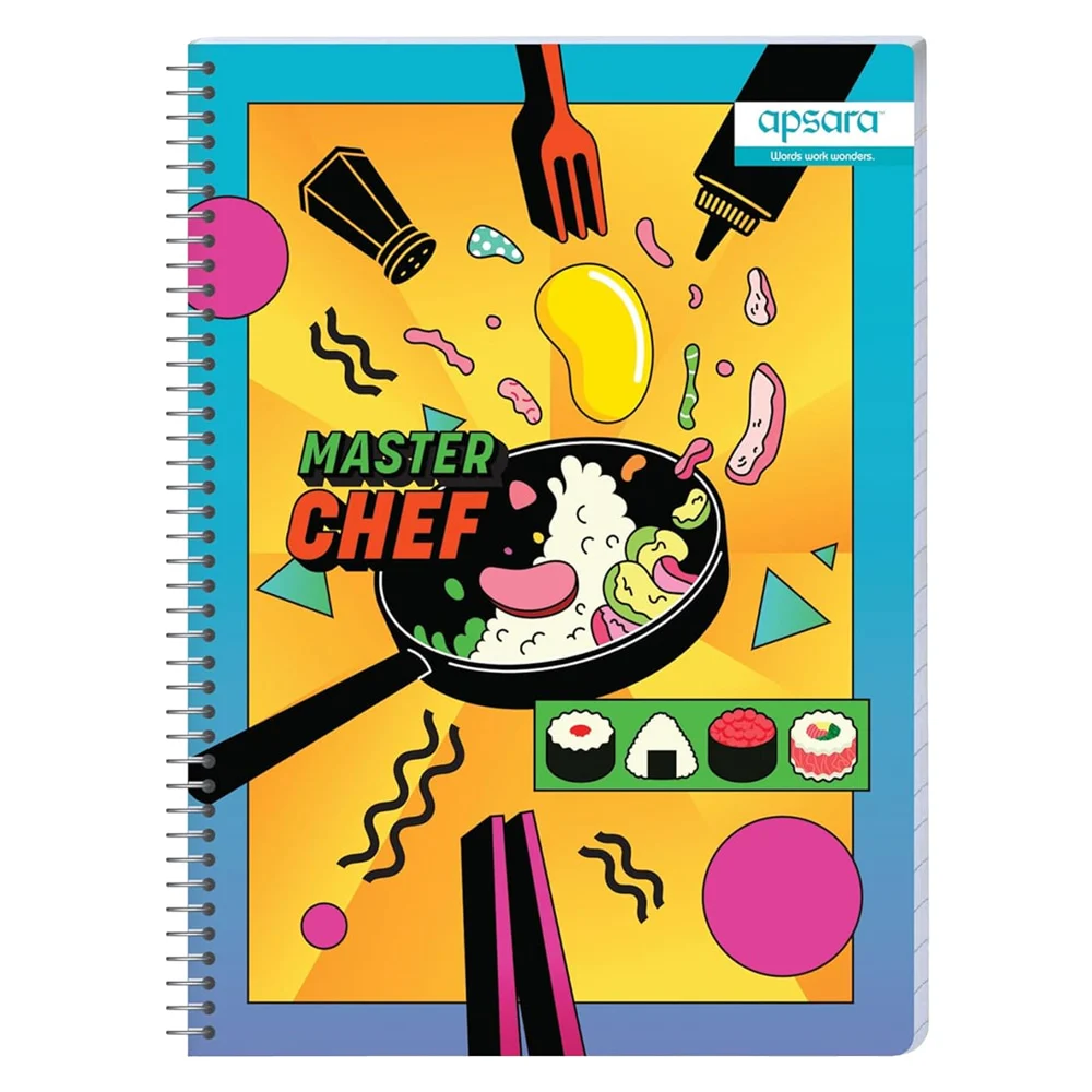 Apsara Spiral Notebook 5Subjec Unruled 29.7X21 252Pages