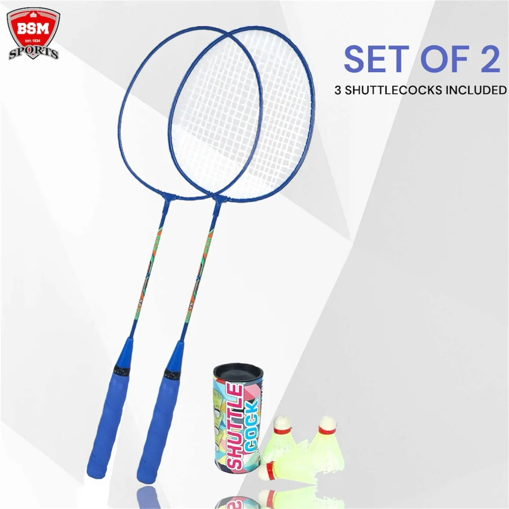 BSM Badminton Kit XR-1000 (1 Pair Racket + 3 Pcs Shuttlecock)