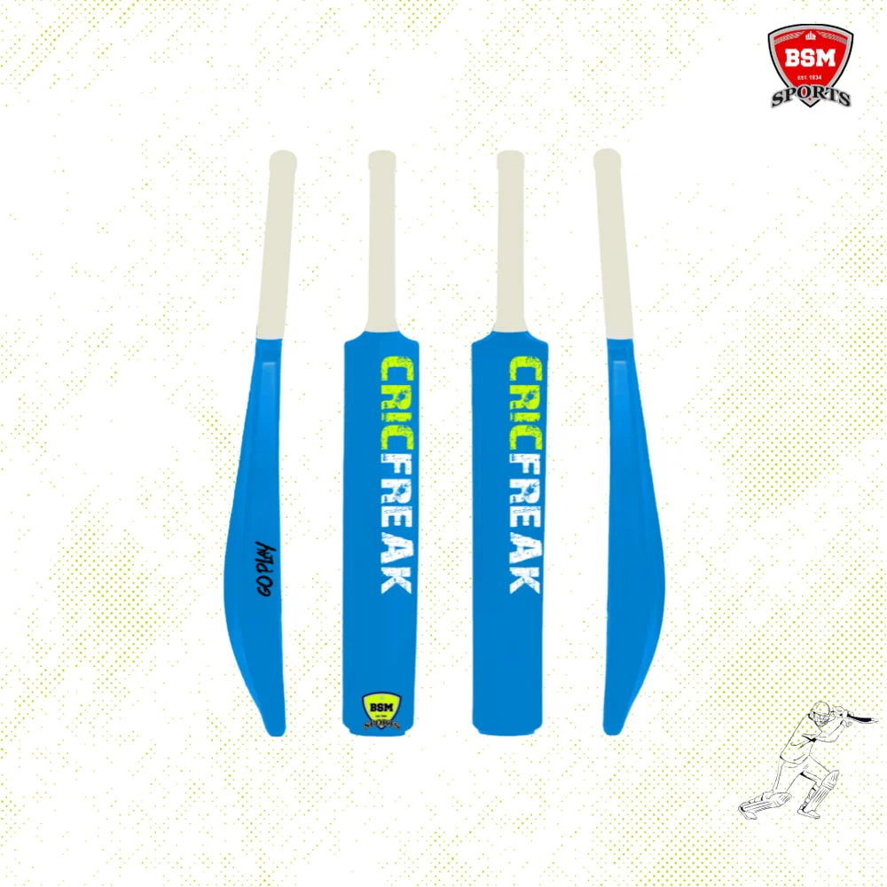 BSM Cric Freak Polymer Cricket Bat (Size 3) - Blue