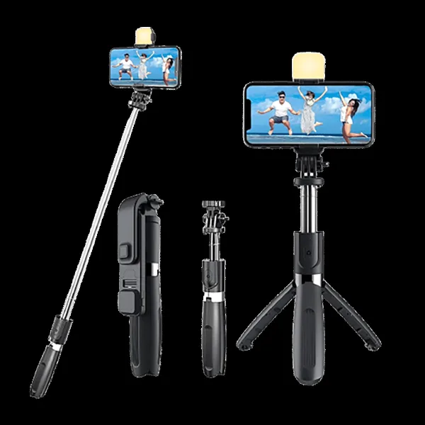 Capture Magiic 24 70cm Adjustable Bluetooth Selfie Stick for Mobile with Remote (360 Degree Rotatable, Black)