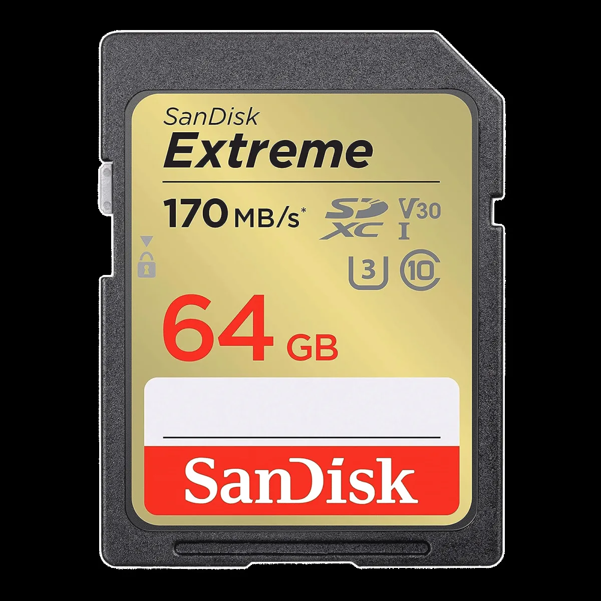 SanDisk Extreme SD SDHC 64GB Class 3, Class 30 170MB/s Memory Card