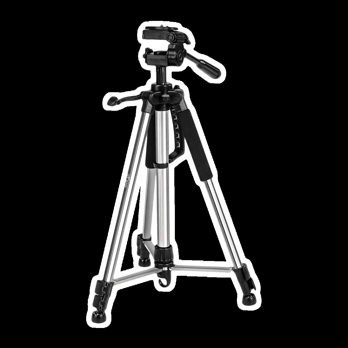 HIFFIN HF-1200 140cm Adjustable Tripod for Mobile and Camera (Built-in Bubble Head, Black)
