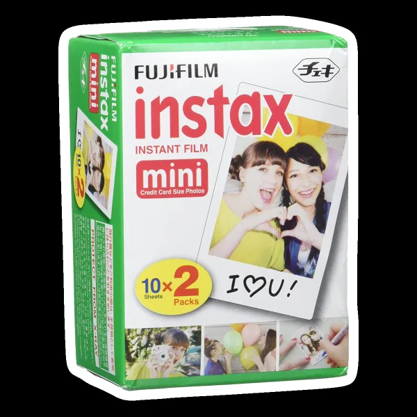 FUJIFILM Instax Mini 2 Pack of 10 Film Sheets (Glossy Finish, 16386016, White)
