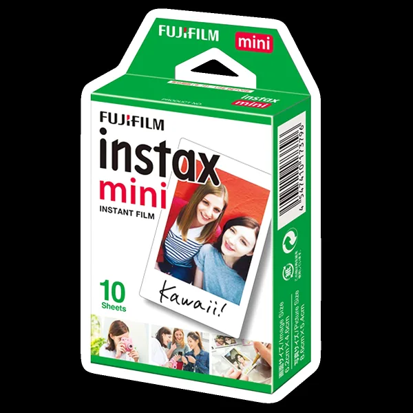 FUJIFILM Instax Mini Pack of 10 Film Sheets (Glossy Finish, 16386004, White)