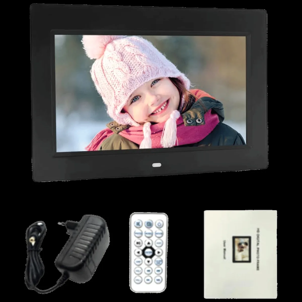 Miracle Digital 17.8cm (7 Inches) Digital Photo Frame (Stereo Speaker, MD001, Black)