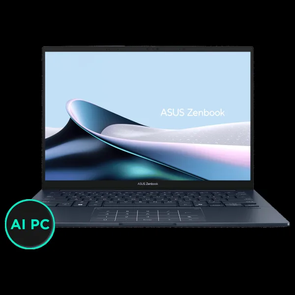 ASUS Zenbook 1 Intel Core Ultra 7 255H Touchscreen Notebook Laptop (32GB, 1TB SSD, Windows 11 Home, 14 inch OLED Display, MS Office 2024, Ponder Blue, 1.28 KG)