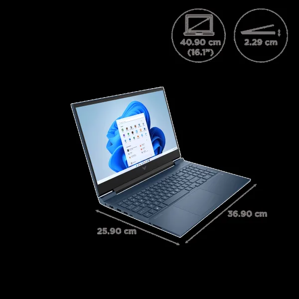 HP Victus 16-s0089AX AMD Ryzen 7 Laptop (16GB, 1TB, Windows 11 Home, 16.1 inch Full HD IPS Display, MS Office 2021, Performance Blue, 2.29 KG)