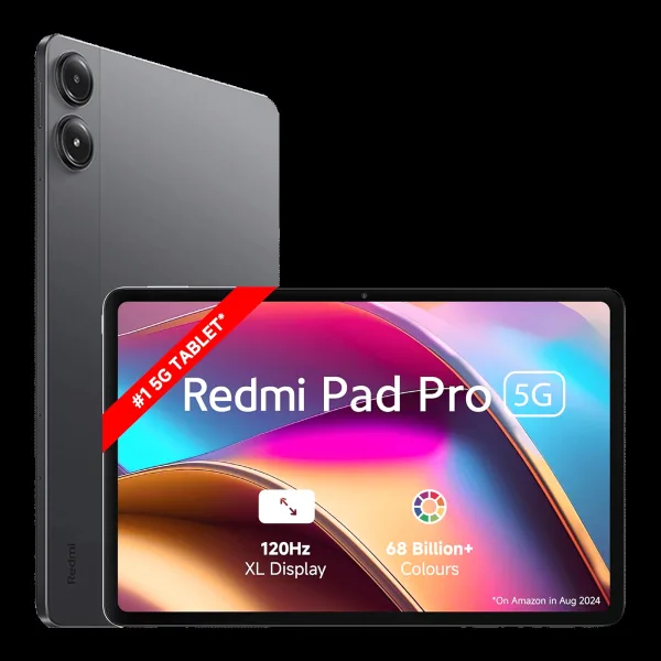 Redmi Pad Pro Wi-Fi+5G Android Tablet (12.1 Inch, 8GB RAM, 128GB ROM, Graphite Gray)