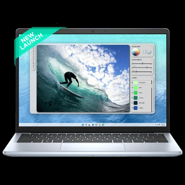 Dell DC 14250 Intel Core 5 Laptop (16GB, 512GB SSD, Windows 11, 14 inch Full HD Plus Display, MS Office 2024, Ice Blue, 1.53 KG)