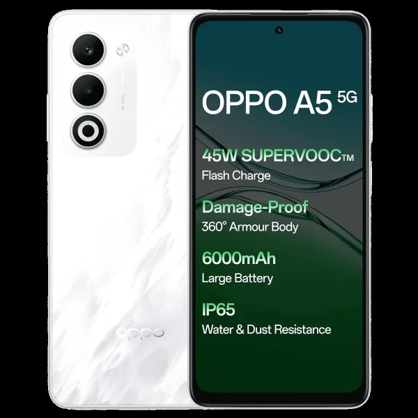 oppo A5 5G (8GB RAM, 128GB, Mist White)