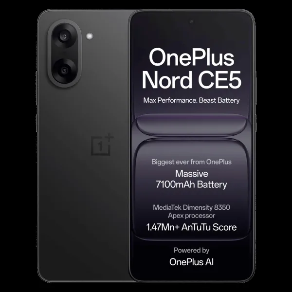 OnePlus Nord CE5 5G (8GB RAM, 128GB, Black Infinity)