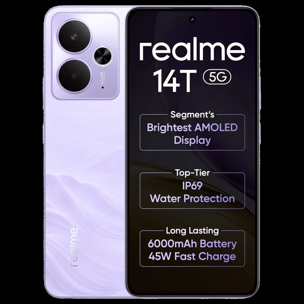 realme 14T 5G (8GB RAM, 256GB, Lightning Purple)